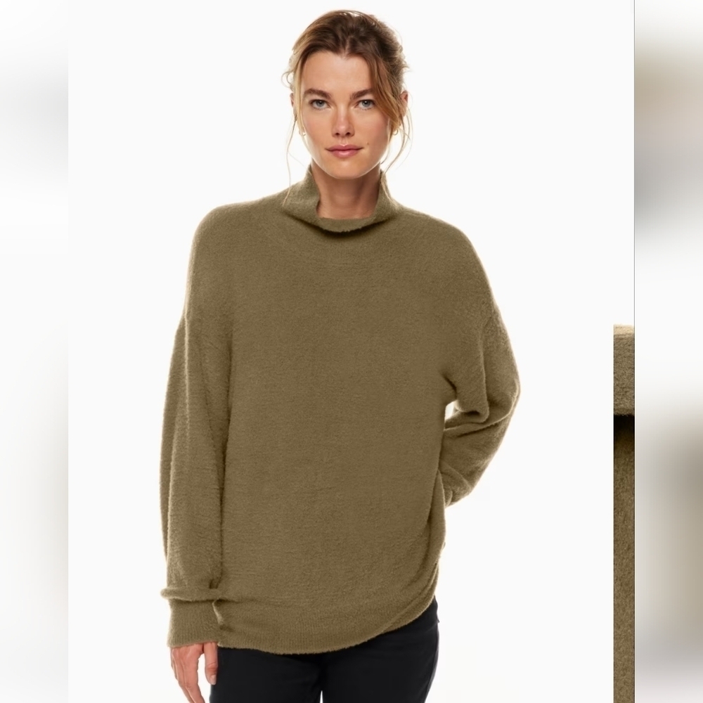 Wilfred Free Black Hush Knit Turtleneck Sweater